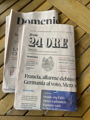 Sole ore domenica 20 - 24,